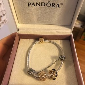 14k gold/sterling silver two-tone Pandora bracelet